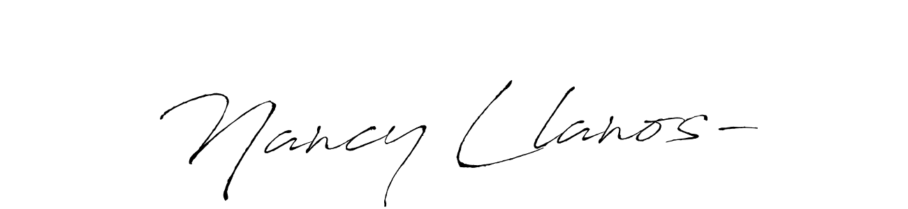 Make a beautiful signature design for name Nancy Llanos-. Use this online signature maker to create a handwritten signature for free. Nancy Llanos- signature style 6 images and pictures png